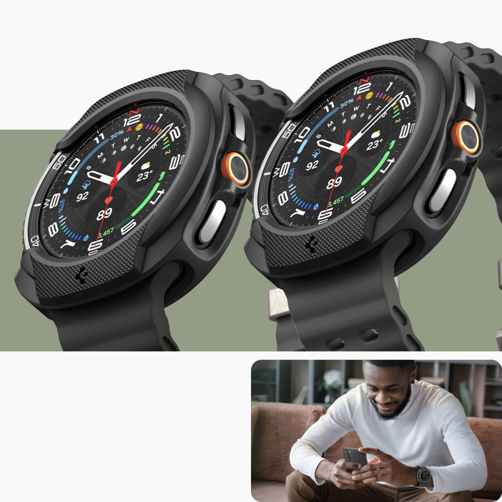 Etui Spigen Liquid Air do Galaxy Watch 8 Classic 46 mm, czarne